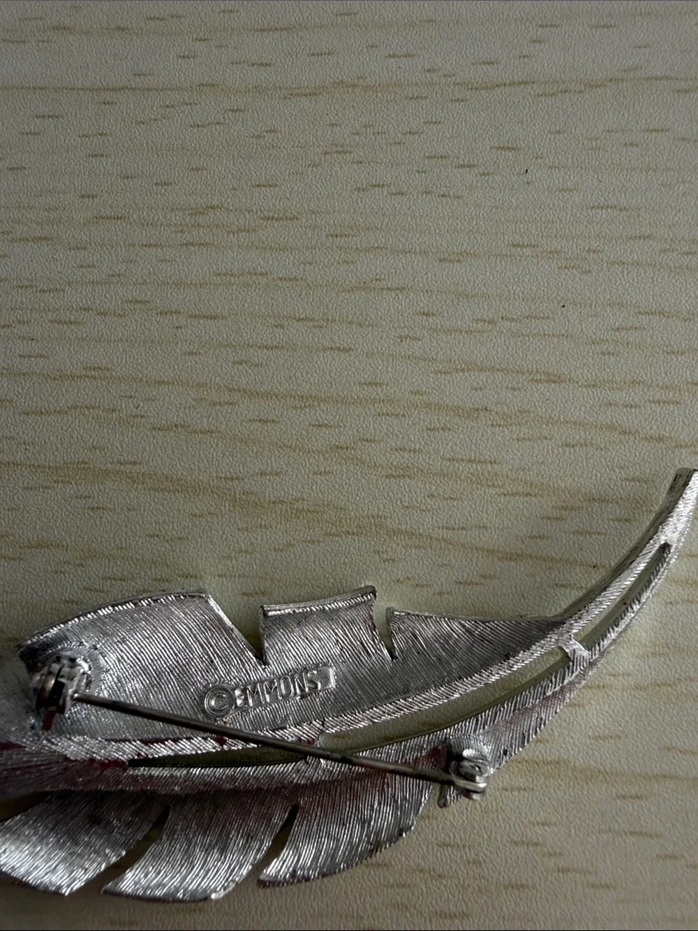 Emmons Vintage Silver Feather Brooch Pin - Elegant Women Accessories
